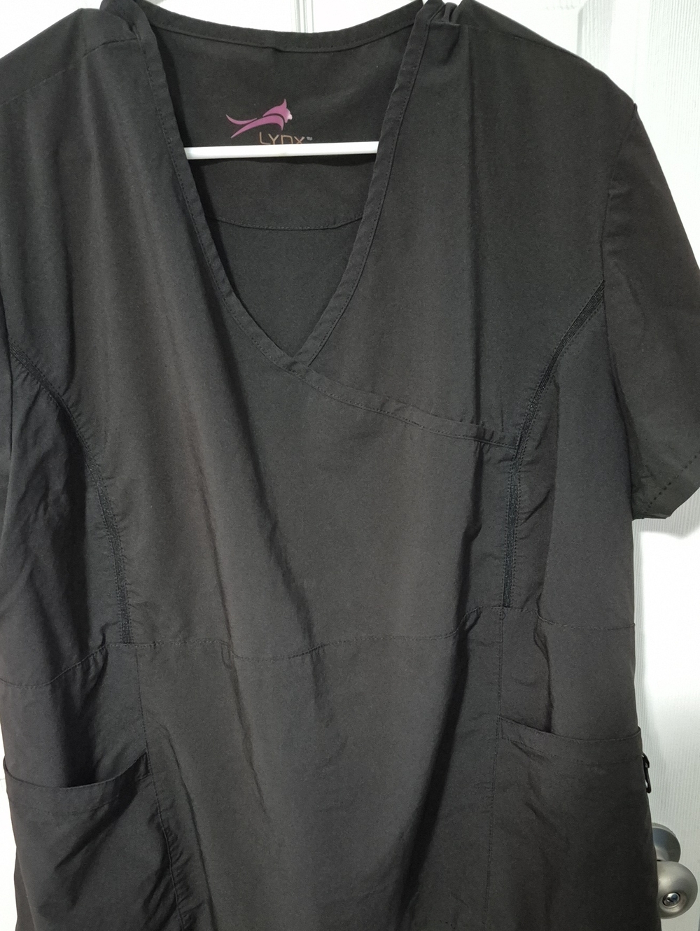 Black V-Neck Women's Tunic Top
